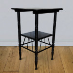 An ebonised occasional / lamp table from a design by E.W.Godwin circa 1890.